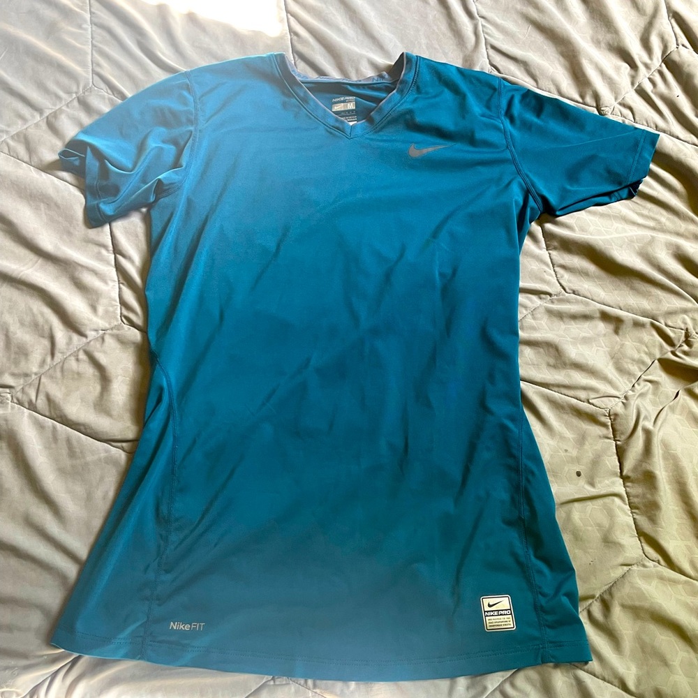 Teal Nike Dry Fit Workout shirt